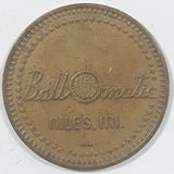 Vintage BallOmatic Niles, MI Golf Themed Metal Token Ball Marker Coin