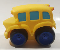 2005 Hasbro Tonka Yellow School Bus 4" Soft Rubber Toy Car Vehicle