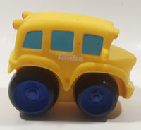 2005 Hasbro Tonka Yellow School Bus 4" Soft Rubber Toy Car Vehicle