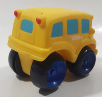2005 Hasbro Tonka Yellow School Bus 4" Soft Rubber Toy Car Vehicle