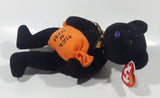 2008 Ty Beanie Babies Halloween Trickster The Black Bear Stuffed Plush Toy New with Tags