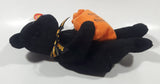 2008 Ty Beanie Babies Halloween Trickster The Black Bear Stuffed Plush Toy New with Tags