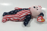 1999 Ty Beanie Babies Spangled The Bear Pink Plush Stuffed Animal Toy New with Tags