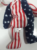 1999 Ty Beanie Babies Spangled The Bear White Plush Stuffed Animal Toy New with Tags