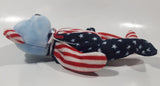 1999 Ty Beanie Babies Spangled The Bear Blue Plush Stuffed Animal Toy New with Tags