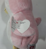 2010 Ty Pluffies Pammy Penguin Pink and White 9" Plush Stuffed Animal Toy New with Tags