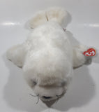 2002 Ty Classic Beanie Babies Flippers Baby Seal White 15" Long Plush Stuffed Animal Toy New with Tags