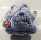 2001 Ty Beanie Buddy Periwinkle Blue Teddy Bear 13" Tall Plush Stuffed Animal Toy New with Tags