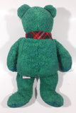 2000 Ty Beanie Wallace Green Teddy Bear 13" Tall Plush Stuffed Animal Toy New with Tags