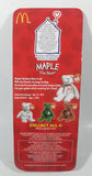 1999 McDonald's Ty Beanie Babies Maple The Bear White 5" Tall Plush Stuffed Animal Toy New in Package