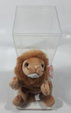 1996 Ty Beanie Babies Roary The Lion Stuffed Plush Toy New with Tags in Display Case