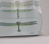 Dragonfly Themed 1 3/8 x 3 7/8" Clear Paper Weight Corner Chips