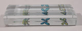 Dragonfly Themed 1 3/8 x 3 7/8" Clear Paper Weight Corner Chips