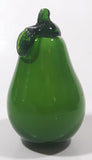 Vintage Art Glass Fruit Green Pear 4 1/2" Tall Ornament
