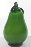 Vintage Art Glass Fruit Green Pear 4 1/2" Tall Ornament