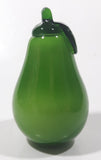 Vintage Art Glass Fruit Green Pear 4 1/2" Tall Ornament