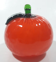 Vintage Art Glass Fruit Orange 3" Tall Ornament