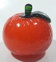 Vintage Art Glass Fruit Orange 3" Tall Ornament