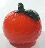 Vintage Art Glass Fruit Orange 3" Tall Ornament