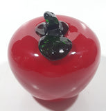 Vintage Art Glass Fruit Red Apple 3 1/2" Tall Ornament