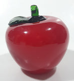 Vintage Art Glass Fruit Red Apple 3 1/2" Tall Ornament