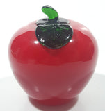 Vintage Art Glass Fruit Red Apple 3 1/2" Tall Ornament