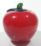 Vintage Art Glass Fruit Red Apple 3 1/2" Tall Ornament