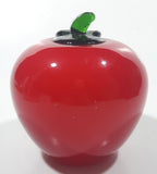 Vintage Art Glass Fruit Red Apple 3 1/2" Tall Ornament
