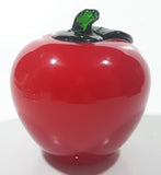Vintage Art Glass Fruit Red Apple 3 1/2" Tall Ornament
