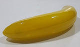 Vintage Art Glass Fruit Yellow Banana 7 1/2" Long Ornament