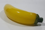 Vintage Art Glass Fruit Yellow Banana 7 1/2" Long Ornament