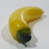 Vintage Art Glass Fruit Yellow Banana 7 1/2" Long Ornament