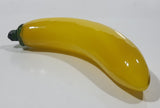 Vintage Art Glass Fruit Yellow Banana 7 1/2" Long Ornament