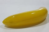 Vintage Art Glass Fruit Yellow Banana 7 1/2" Long Ornament