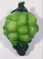 Vintage Art Glass Fruit Green Grapes Bunch 6" Tall Ornament