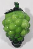 Vintage Art Glass Fruit Green Grapes Bunch 6" Tall Ornament