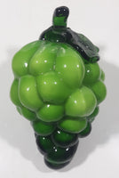 Vintage Art Glass Fruit Green Grapes Bunch 6" Tall Ornament