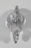 Vintage Clear Unicorn Bust with Bubbles 3 1/2" Tall Long Art Glass Paperweight Ornament