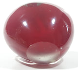 Vintage Heart Shaped Red and Clear 4" Tall Art Glass Paperweight Ornament