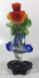 Vintage Murano Clown 7 1/2" Tall Art Glass Ornament
