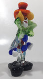 Vintage Murano Clown 7 1/2" Tall Art Glass Ornament