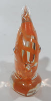 Vintage Murano Clear and Orange Goldfish 4 1/2" Long Art Glass Ornament