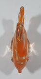 Vintage Murano Clear and Orange Goldfish 4 1/2" Long Art Glass Ornament