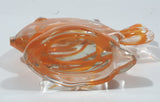 Vintage Murano Clear and Orange Goldfish 4 1/2" Long Art Glass Ornament