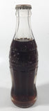 Vintage Coca-Cola 7 3/4" Tall 6oz Embossed Clear Glass Soda Pop Bottle Full Unopened