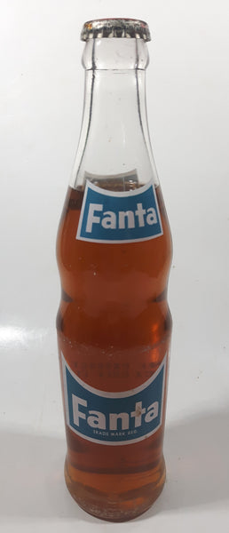 Vintage Fanta Orange 9 3/4" Tall 10 Fl Ozs Glass Soda Pop Bottle Full Unopened