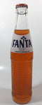 Vintage Fanta Orange 9 3/4" Tall 10 Fl Oz Ribbed Glass Soda Pop Bottle Full Unopened