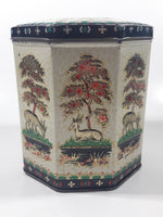 Vintage 1950s Peek Frean & Co Ltd London England Embossed Deer in Nature 5 1/2" Tall Tin Metal Container