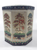 Vintage 1950s Peek Frean & Co Ltd London England Embossed Deer in Nature 5 1/2" Tall Tin Metal Container