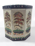 Vintage 1950s Peek Frean & Co Ltd London England Embossed Deer in Nature 5 1/2" Tall Tin Metal Container